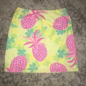 Lilly Pulitzer Skirt with Pineapple Print Sz 6